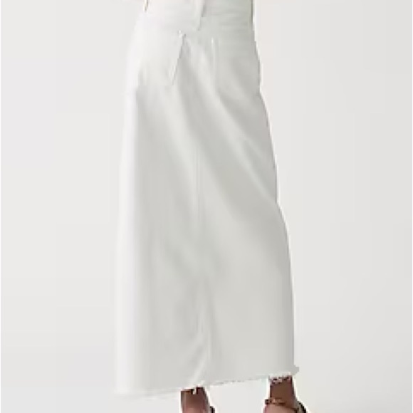 NWT J. Crew Denim maxi skirt in white - sz 29 🤍🤍🤍 - Picture 5 of 6